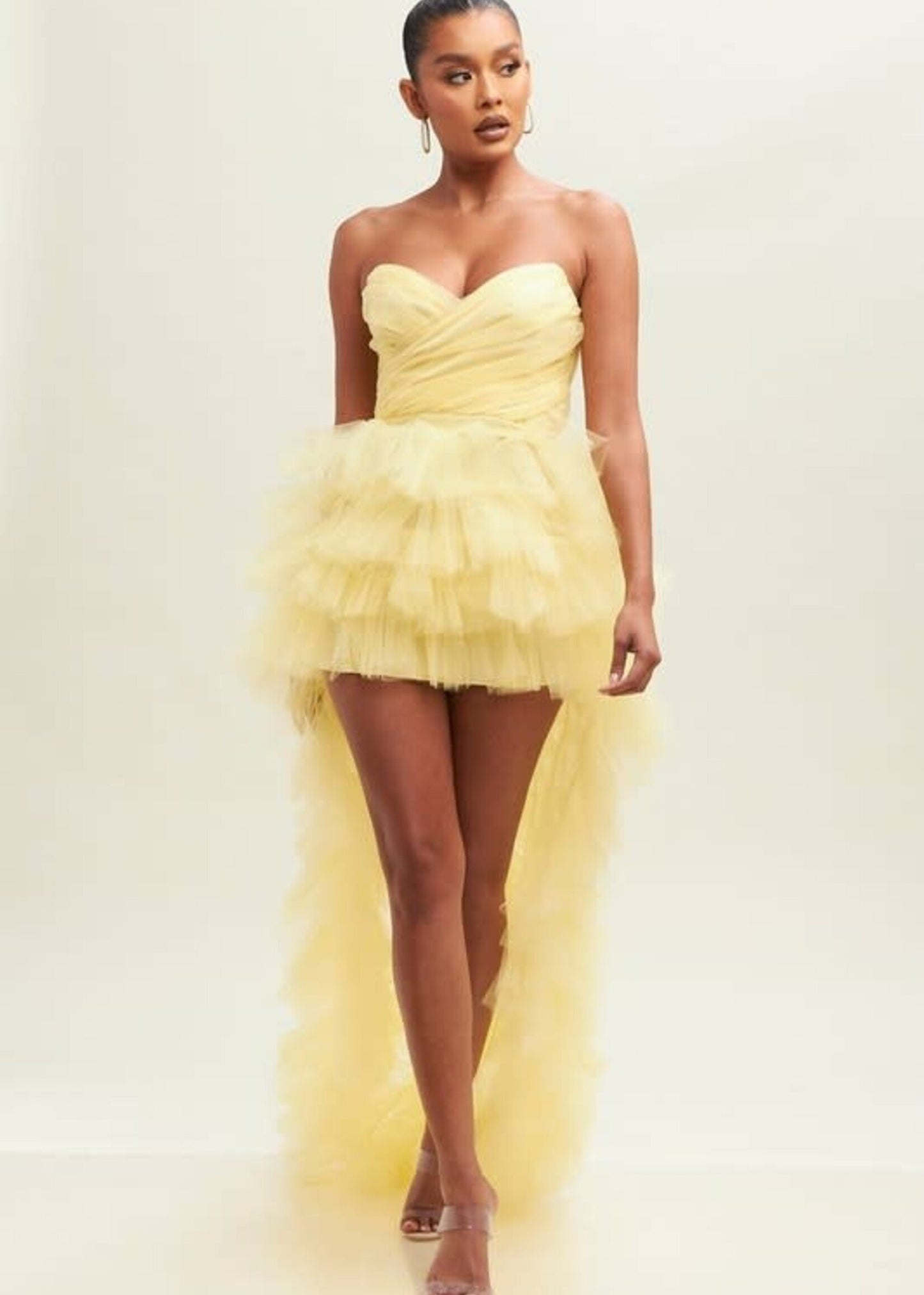 Abito volante in tulle