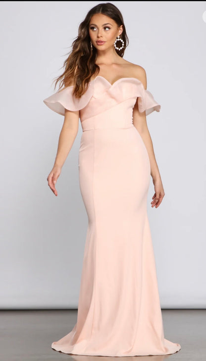 Abito rossa elegante a sirena