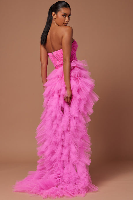 Abito volante in tulle