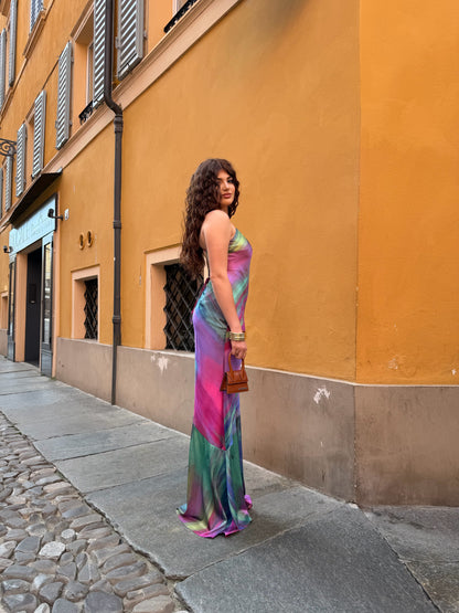MULTI COLOR ABSTRACT PRINT
MAXI DRESS