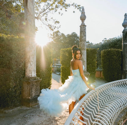 Abito volante in tulle