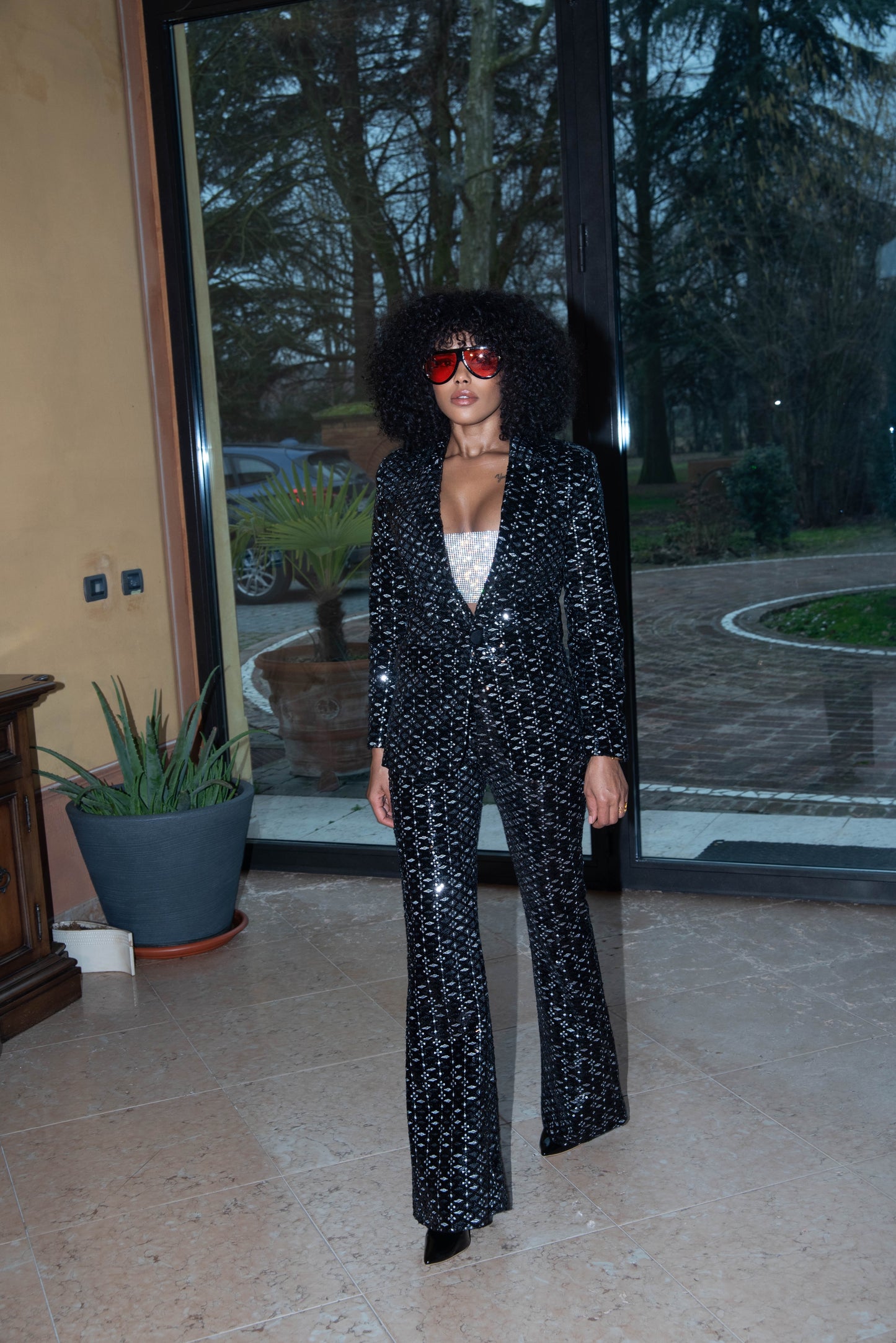 Completo in paillettes
