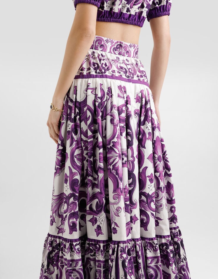 Set Gonna lunga e top stampa maiolica 
Multicolore da Donna