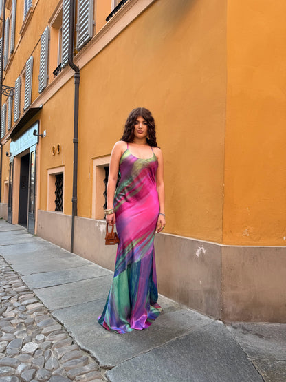 MULTI COLOR ABSTRACT PRINT
MAXI DRESS