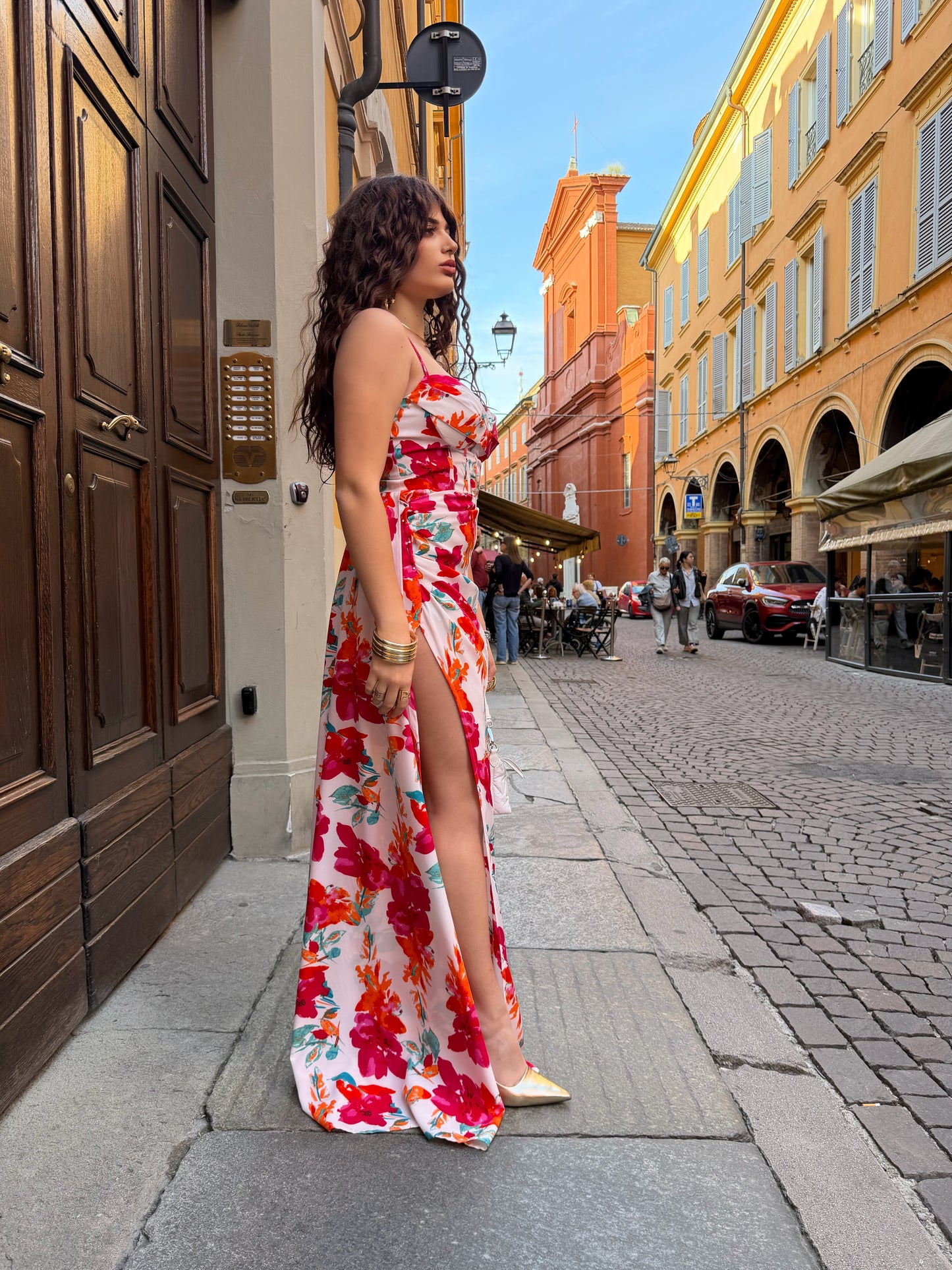 Abito lungo a fiori